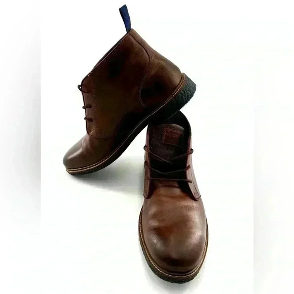 Men’s Denver Hayes Brown Leather Lace  Up Chukka Boots/Shoes Size 12 - Picture 8 of 10